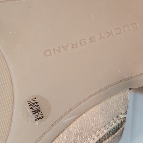 Lucky Brand Women's Raffy Leather Open Toe Slide Sandals Shoes Sz 8.5M - Picture 9 of 10